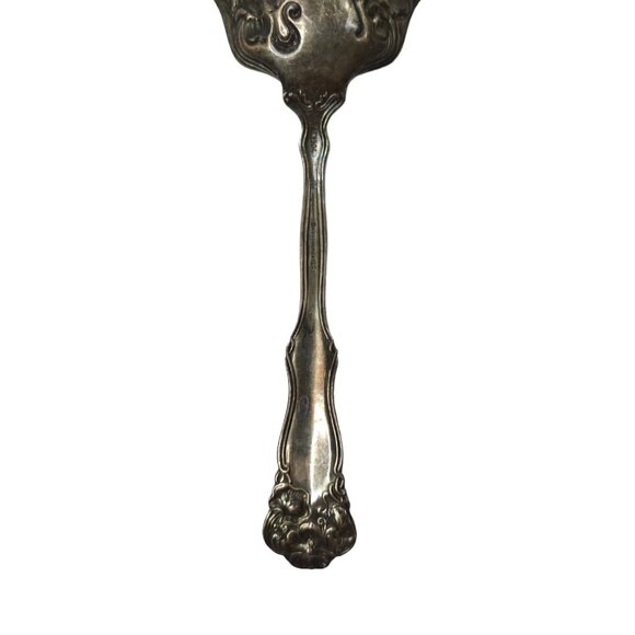Wm Rogers 12 Art Nouveau Shell Berry Spoon Silver Plate Circa 1904 Antique - Picture 8 of 10